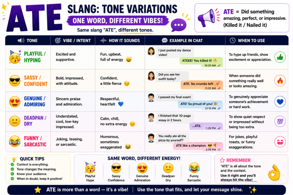 Ate meaning slang 