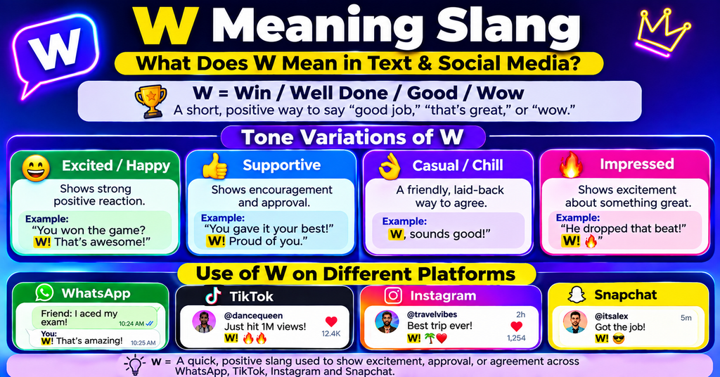 W meaning slang