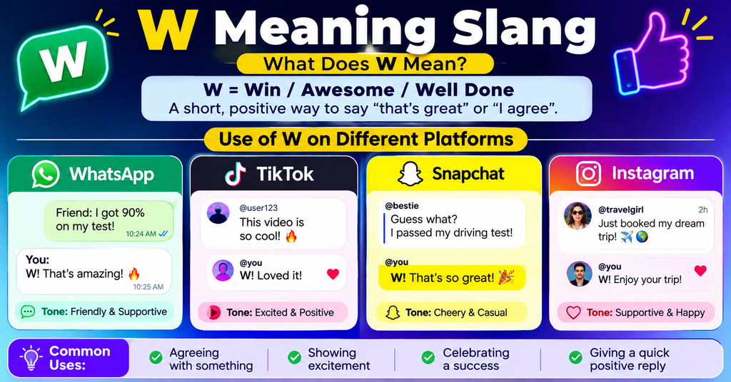 W meaning slang