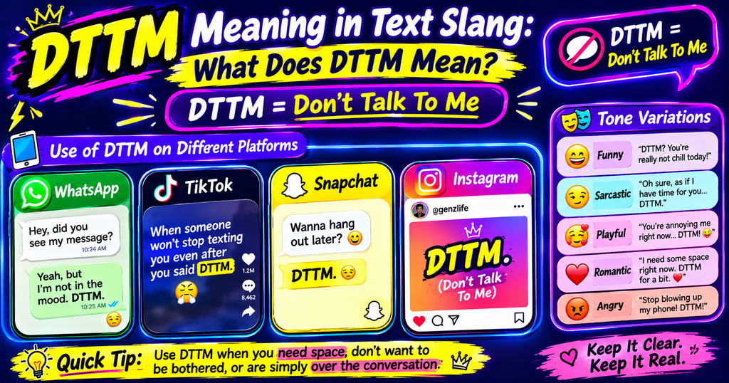 DTTM Meaning Text Slang