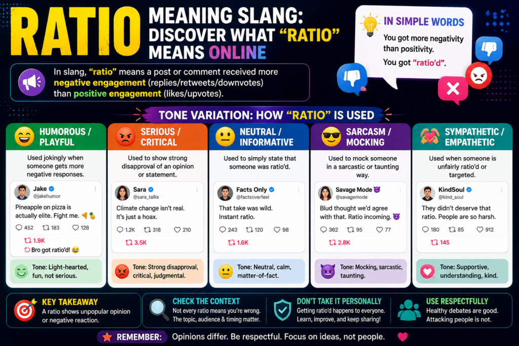 Ratio Meaning Slang