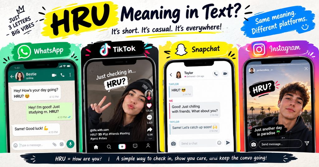 What Does HRU Mean in Text