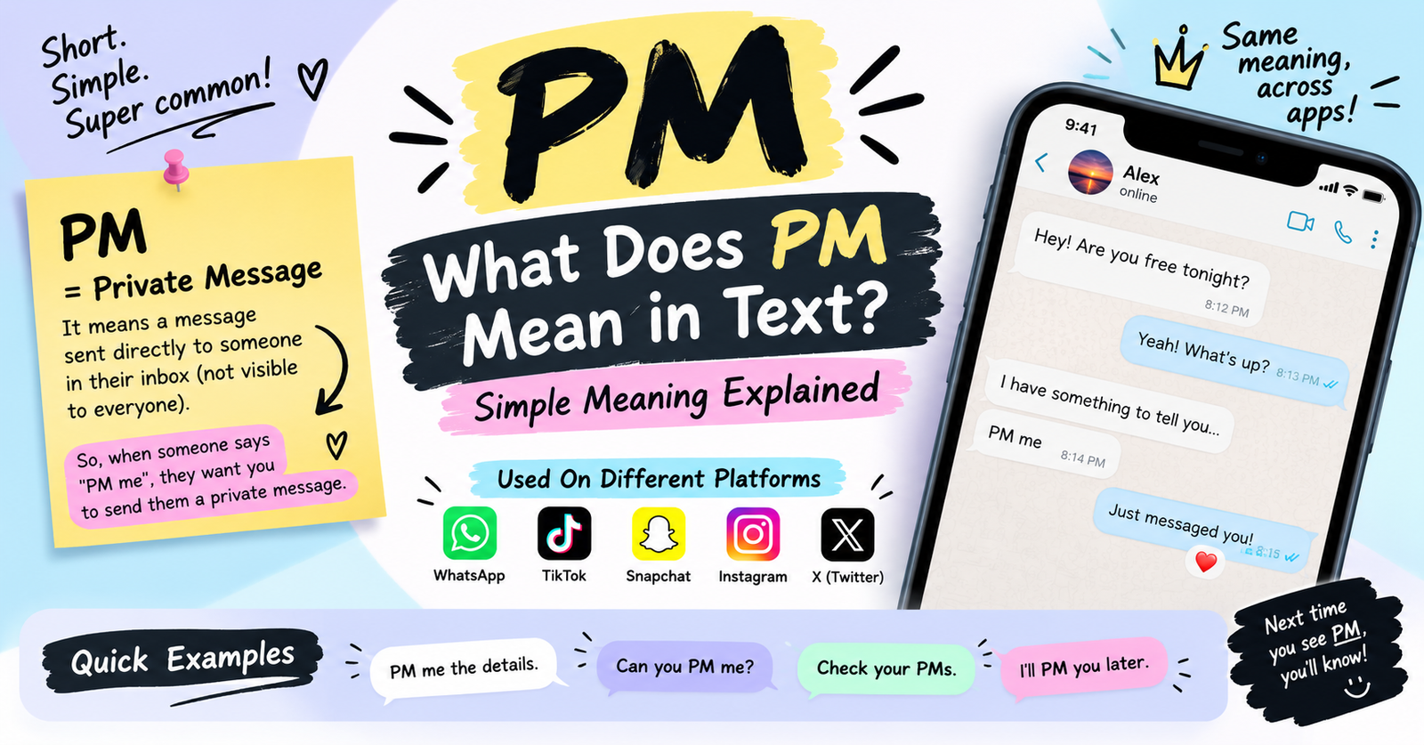 What Does PM Mean in Text
