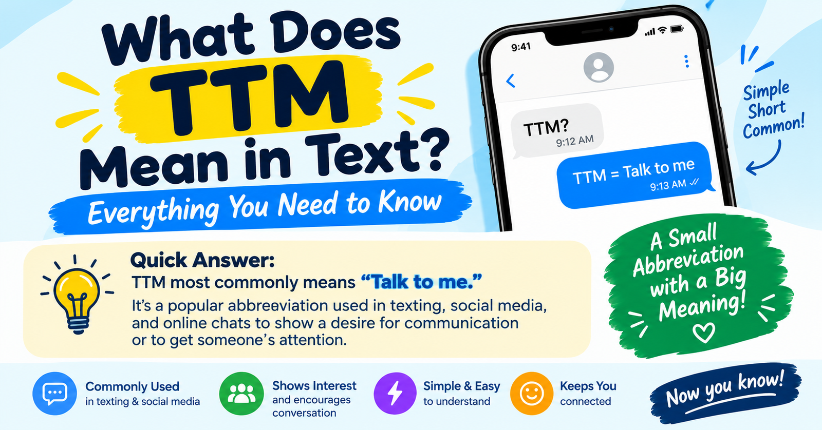 What Does TTM Mean in Text