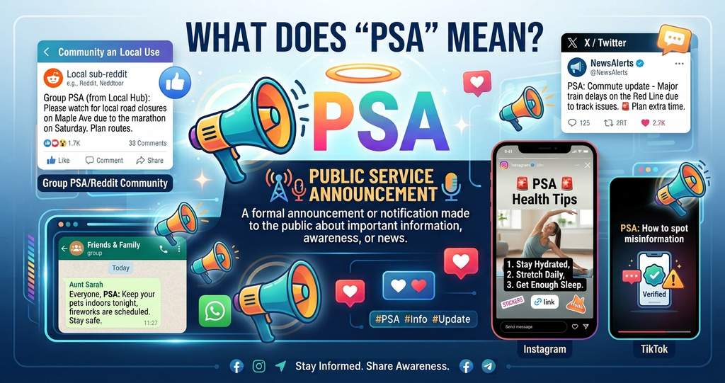 PSA Meaning Slang