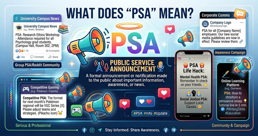 PSA Meaning Slang
