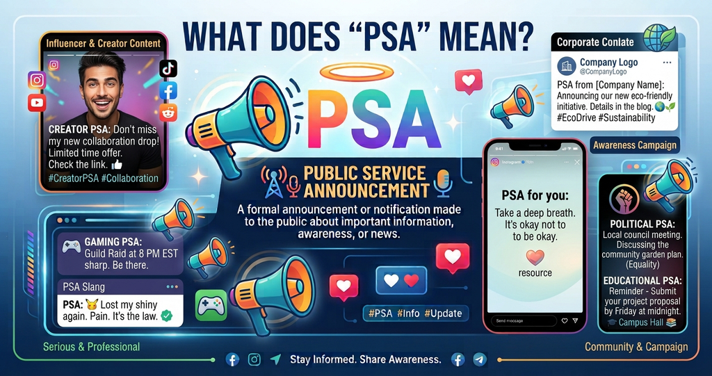PSA Meaning Slang